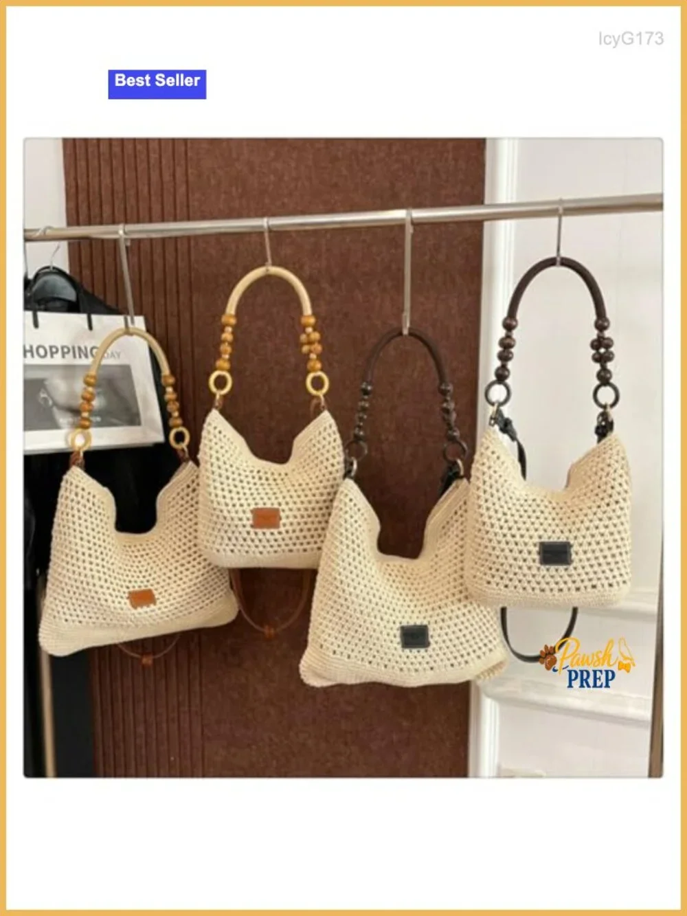 Bohemian Macrame Beach Bag Women Shoulder Tote Hobo Crossbody Summer Travel